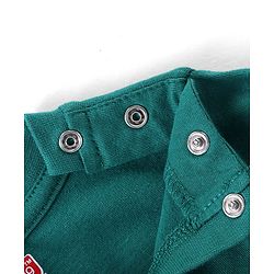 Babyhug Cotton Knit Full Sleeves T-Shirt with Text Print - Green