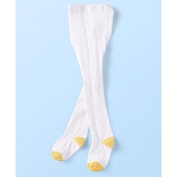 Babyhug Single Jersey Knit Full Sleeves Frocks With Stockings & Sling Bag Polka Dot Print - Mustard