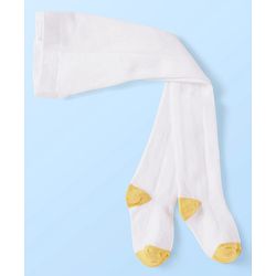 Babyhug Single Jersey Knit Full Sleeves Frocks With Stockings & Sling Bag Polka Dot Print - Mustard