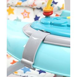 Babyhug Baby Walker with Parental Handle and Musical Toy Tray - Blue