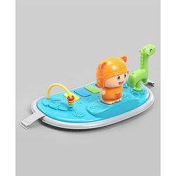 Babyhug Baby Walker with Parental Handle and Musical Toy Tray - Blue