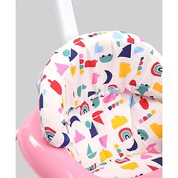 Babyhug Baby Walker with Parental Handle and Musical Toy Tray - Blue