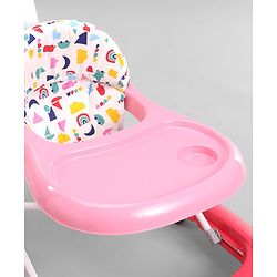 Babyhug Baby Walker with Parental Handle and Musical Toy Tray - Blue