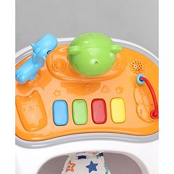 Babyhug Baby Walker with Parental Handle and Musical Toy Tray - Blue