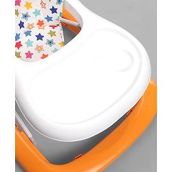 Babyhug Baby Walker with Parental Handle and Musical Toy Tray - Blue
