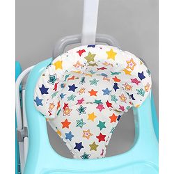 Babyhug Baby Walker with Parental Handle and Musical Toy Tray - Blue