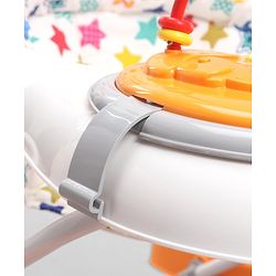 Babyhug Baby Walker with Parental Handle and Musical Toy Tray - Blue