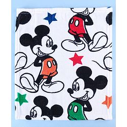 Babyhug Disney Terry Cotton Face Towel Mickey Mouse Print Pack of 2 - Multicolor