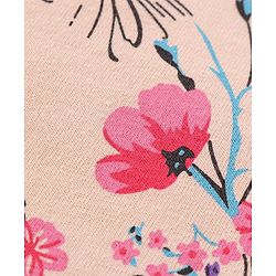 Babyhug Cotton Knit Full Sleeves Top With Floral Print - Pink