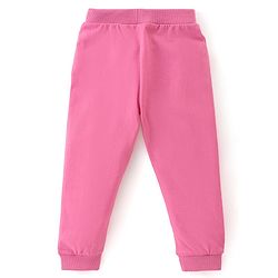 Babyhug Cotton Knit Lounge Pants Unicorn & Floral Print with Bow Applique  Pack of 2 - Multicolour