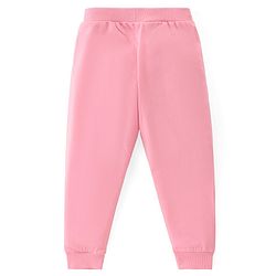 Babyhug Cotton Knit Full Length Lounge  Pants Hearts & Floral Print with Bow Applique Pack of 3 - Multicolour