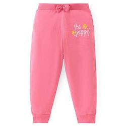 Babyhug Cotton Knit Full Length Lounge Pants Floral & Polka Dots Print with Bow Applique Pack of 3 - Multicolour