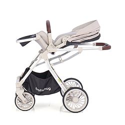 Babyhug Premium Stroller with Reversible Seat and Aluminium Frame - Grey