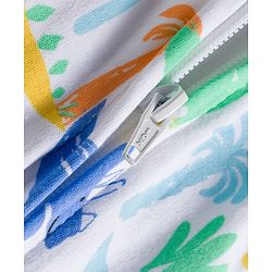 Babyhug Cotton Full Sleeves Sleepsuit With Dinosaur Print And Stripes Pack of 2 - Multicolor