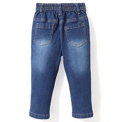 Babyhug Denim Full Length with Stretch Washed Distressed Jeans - Blue
