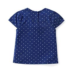 Babyhug Cotton Knit Dungaree and Half Sleeves Top Set Floral Print - Multicolor