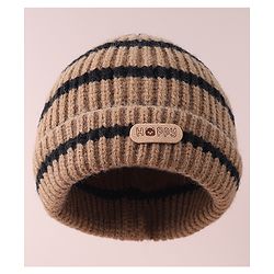 Babyhug Cable Knitted Woollen Cap Brown