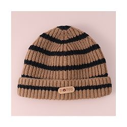 Babyhug Cable Knitted Woollen Cap Brown