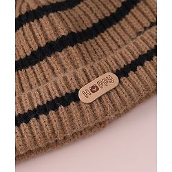 Babyhug Cable Knitted Woollen Cap Brown