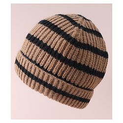 Babyhug Cable Knitted Woollen Cap Brown