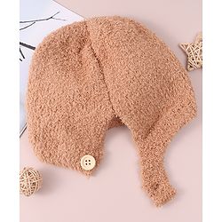 Babyhug Woollen Cap with Pom Pom - Brown