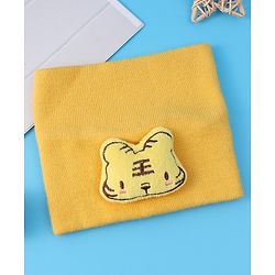 Babyhug Ear Applique Woollen Cap & Muffler Set Lion Design - Yellow