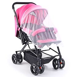 Babyhug Symphony Stroller With Reverisble Handle & Mosquito Net - Pink