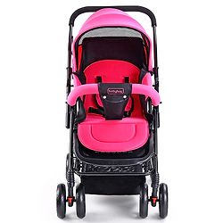Babyhug Symphony Stroller With Reverisble Handle & Mosquito Net - Pink