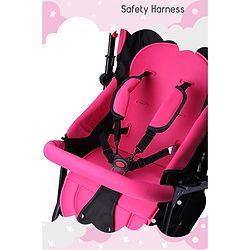 Babyhug Symphony Stroller With Reverisble Handle & Mosquito Net - Pink