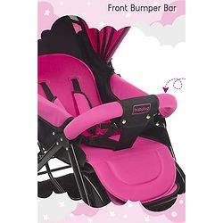 Babyhug Symphony Stroller With Reverisble Handle & Mosquito Net - Pink