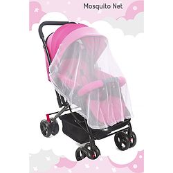 Babyhug Symphony Stroller With Reverisble Handle & Mosquito Net - Pink