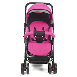 Babyhug Symphony Stroller With Reverisble Handle & Mosquito Net - Pink