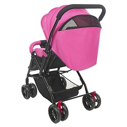 Babyhug Symphony Stroller With Reverisble Handle & Mosquito Net - Pink