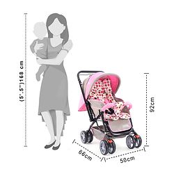 Babyhug Comfy Ride Stroller With Reversible Handle - Pink