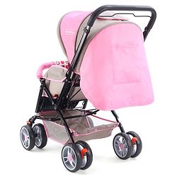Babyhug Comfy Ride Stroller With Reversible Handle - Pink
