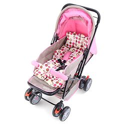 Babyhug Comfy Ride Stroller With Reversible Handle - Pink