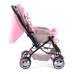 Babyhug Comfy Ride Stroller With Reversible Handle - Pink