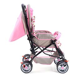 Babyhug Comfy Ride Stroller With Reversible Handle - Pink