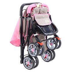 Babyhug Comfy Ride Stroller With Reversible Handle - Pink