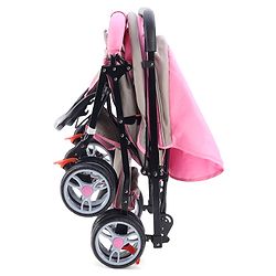 Babyhug Comfy Ride Stroller With Reversible Handle - Pink