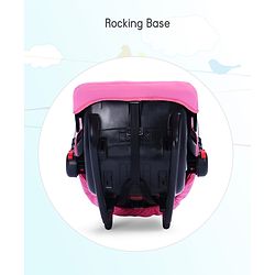 Babyhug Onyx Car Seat Cum Carry Cot With Rocking Base & Aluminium Handle - Pink - 67 x 42 x 55 cm Pink