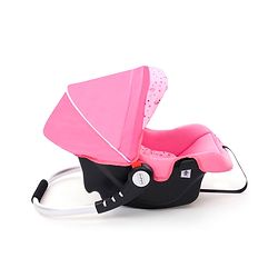 Babyhug Onyx Car Seat Cum Carry Cot With Rocking Base & Aluminium Handle - Pink - 67 x 42 x 55 cm Pink
