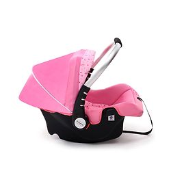 Babyhug Onyx Car Seat Cum Carry Cot With Rocking Base & Aluminium Handle - Pink - 67 x 42 x 55 cm Pink