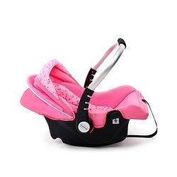 Babyhug Onyx Car Seat Cum Carry Cot With Rocking Base & Aluminium Handle - Pink - 67 x 42 x 55 cm Pink