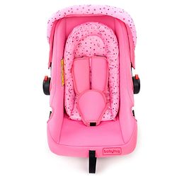 Babyhug Onyx Car Seat Cum Carry Cot With Rocking Base & Aluminium Handle - Pink - 67 x 42 x 55 cm Pink