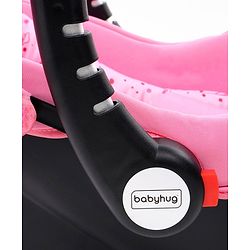 Babyhug Onyx Car Seat Cum Carry Cot With Rocking Base & Aluminium Handle - Pink - 67 x 42 x 55 cm Pink