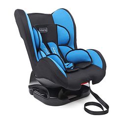 Babyhug Cruise Convertible Reclining Car Seat with Side Impact Protection - Blue & Black
