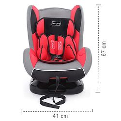 Babyhug Cruise Convertible Reclining Car Seat with Side Impact Protection - Blue & Black
