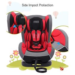 Babyhug Cruise Convertible Reclining Car Seat with Side Impact Protection - Blue & Black