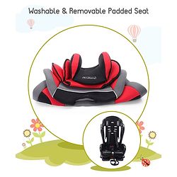 Babyhug Cruise Convertible Reclining Car Seat with Side Impact Protection - Blue & Black